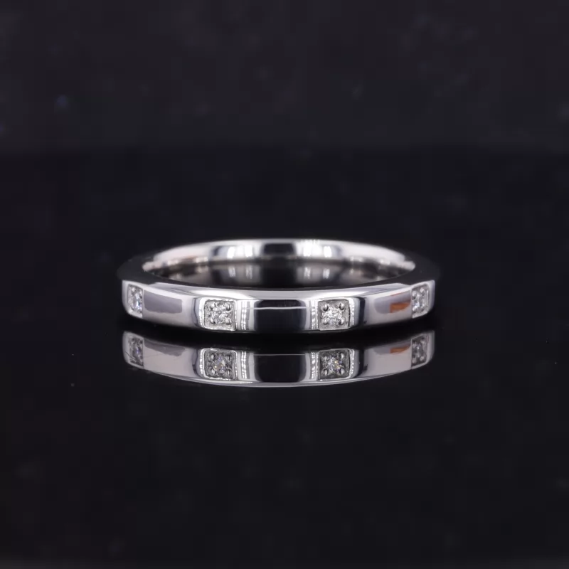 1.25mm Round Brilliant Cut Lab Grown Diamond PT950 Diamond Ring