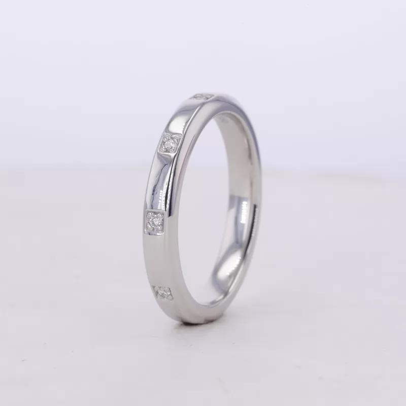 1.25mm Round Brilliant Cut Lab Grown Diamond PT950 Diamond Ring