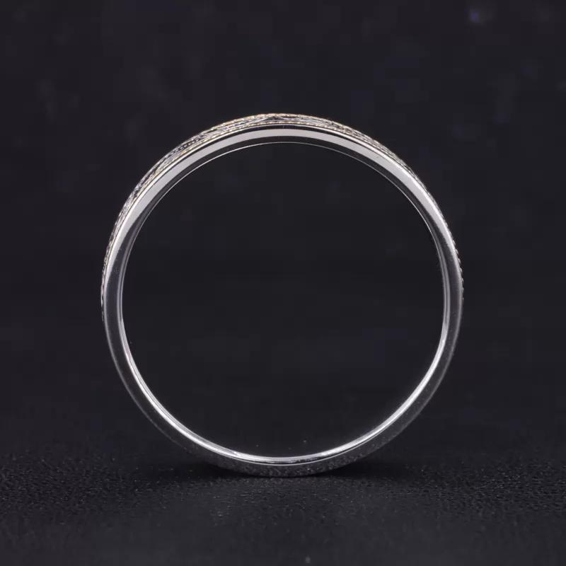 14K White Gold Vintage Script Ring