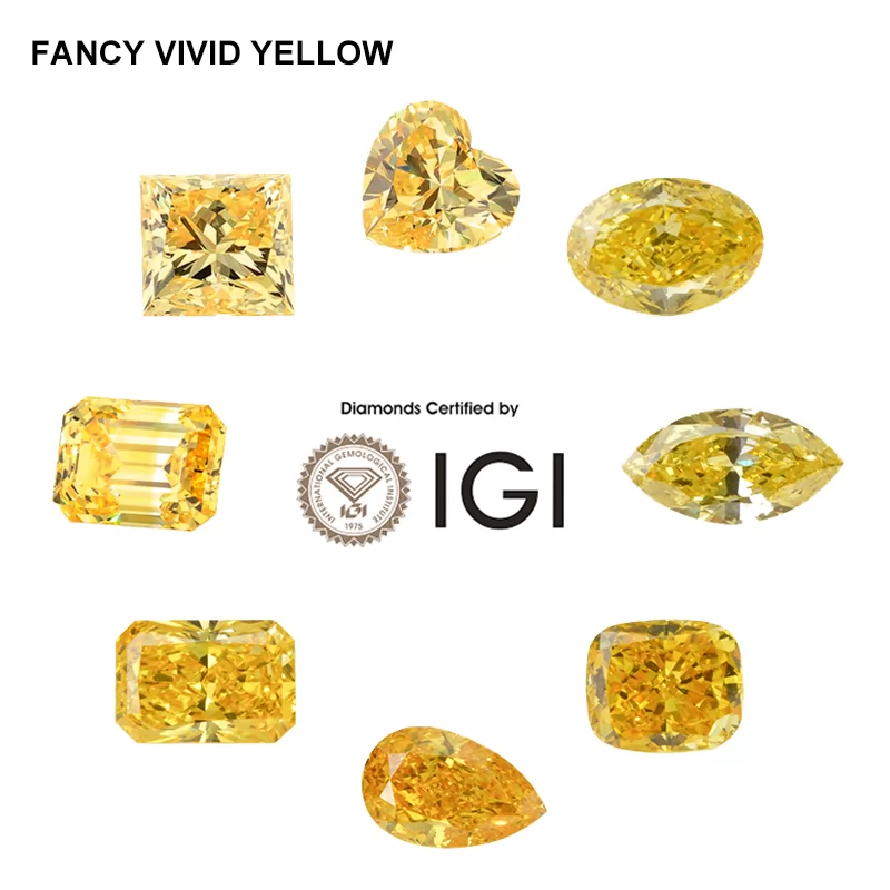 FANCY Color VIVID YELLOW Lab Grown Diamond