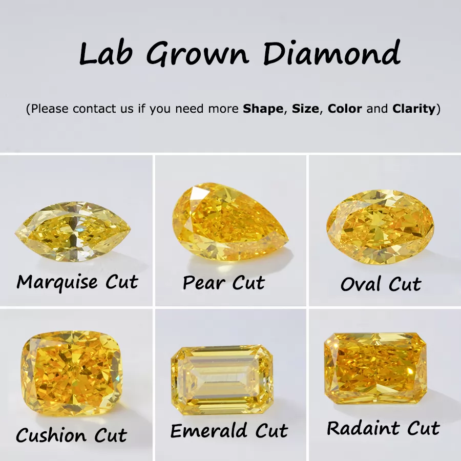 FANCY Color VIVID YELLOW Lab Grown Diamond