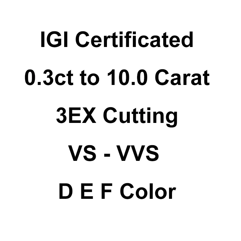 0.3ct to 10ct Round Shape CVD HPHT Lab Grown Diamond With IGI Certificate