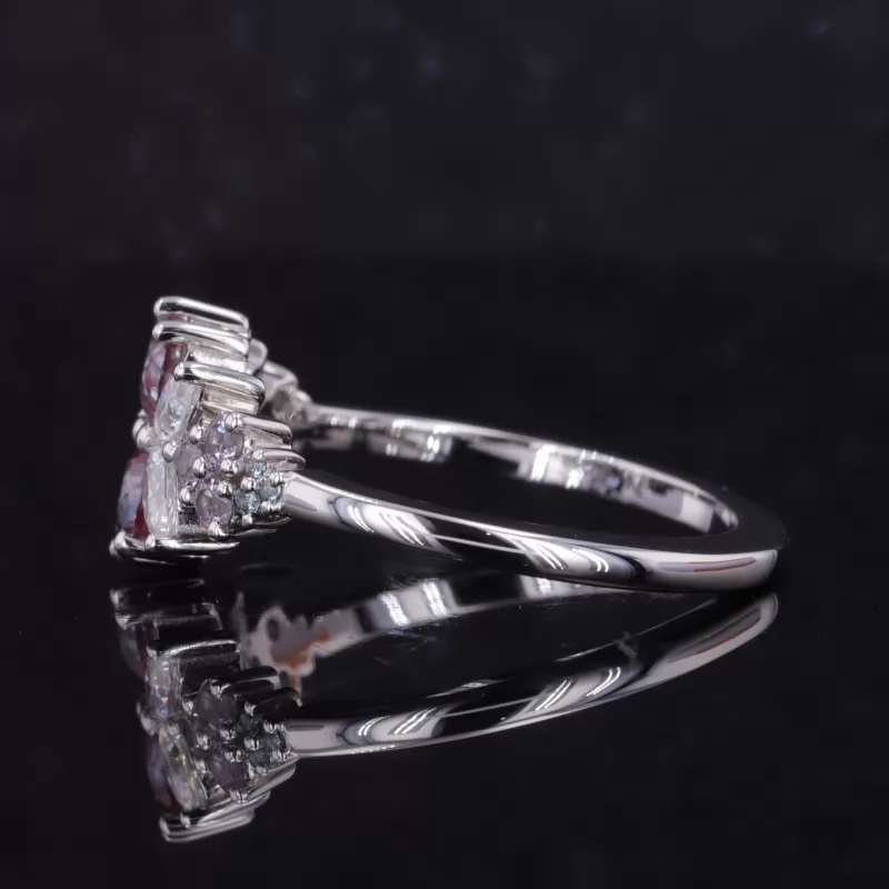 4mm Round Brilliant Cut Lab Gemstones Vintage Engagement Rings