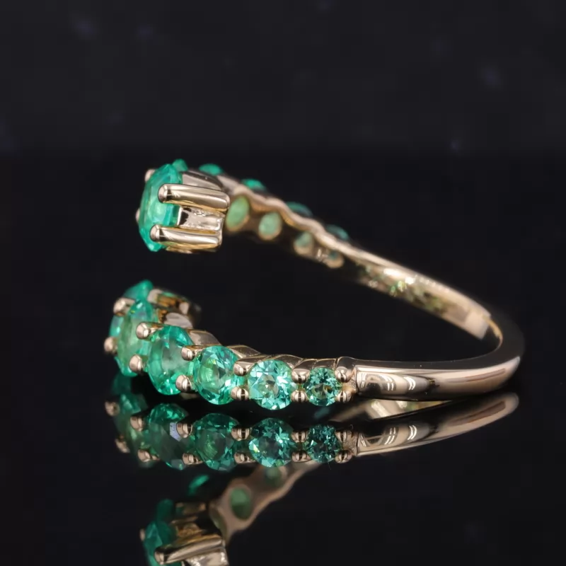 2mm-4.5mm Round Brilliant Cut Lab Gemstones Vintage Engagement Rings