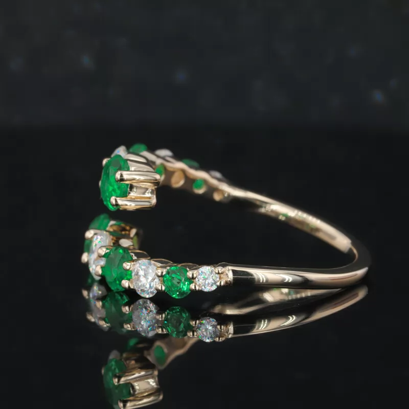 2mm-4.5mm Round Brilliant Cut Lab Gemstones Vintage Engagement Rings