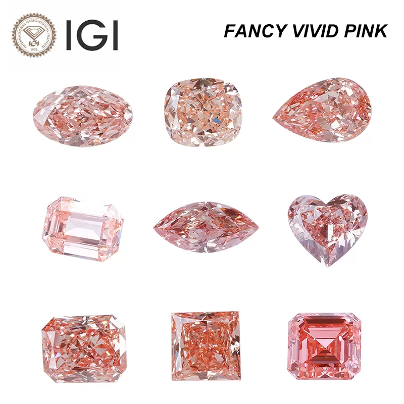 FANCY Color VIVID PINK Lab Grown Diamond