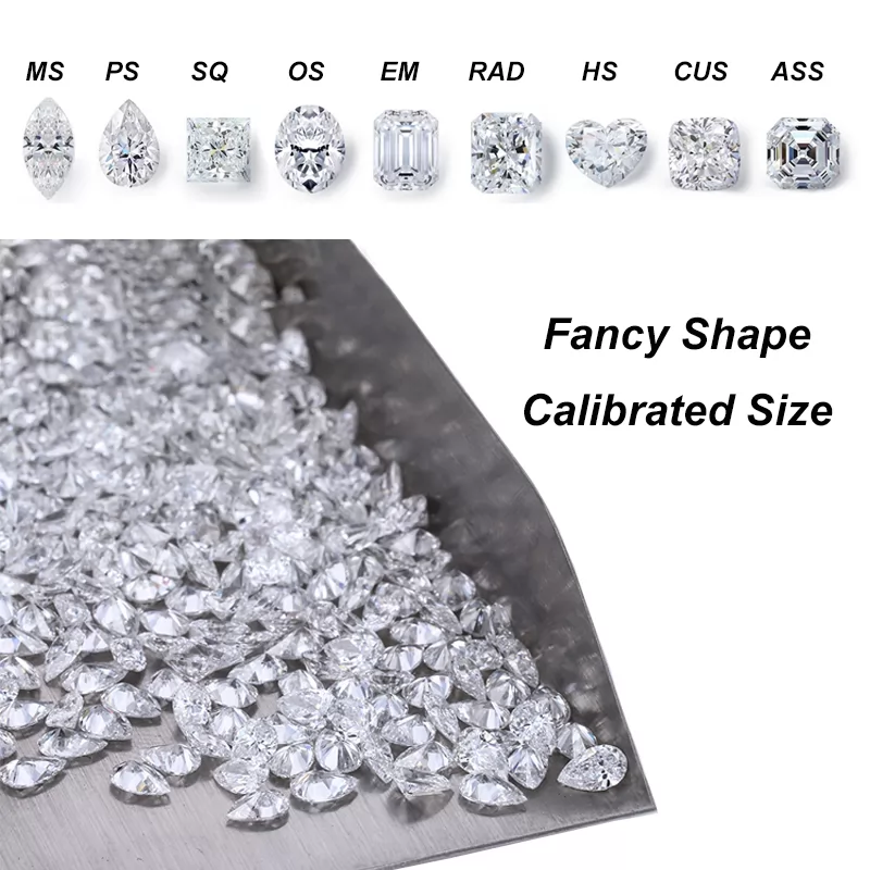 Fancy Shape 0.03ct to 1.0ct Melee Diamond HPHT Lab Grown Diamond