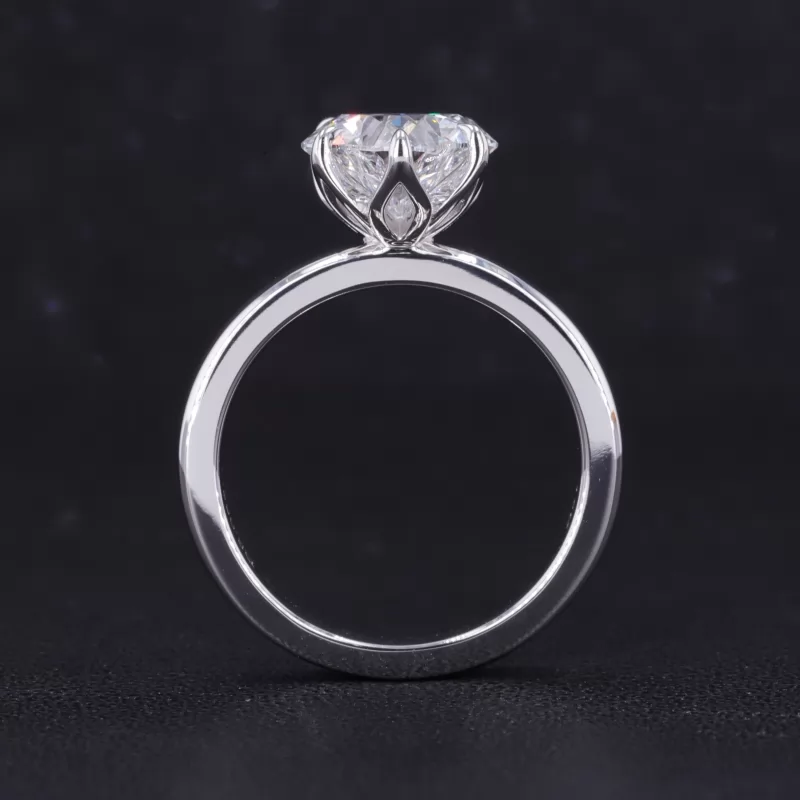 7.76×8.95mm Heart Cut Lab Grown Diamond 18K White Gold Solitaire Engagement Ring