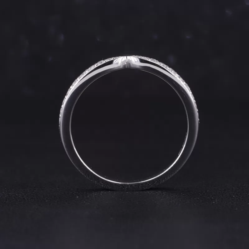 1.5mm Round Brilliant Cut Moissanite PT950 Diamond Ring