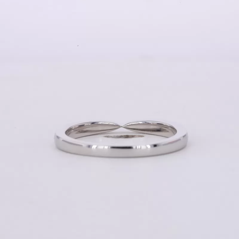 1.5mm Round Brilliant Cut Moissanite PT950 Diamond Ring