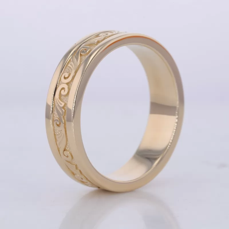 10K Yellow Gold Vintage Script Ring