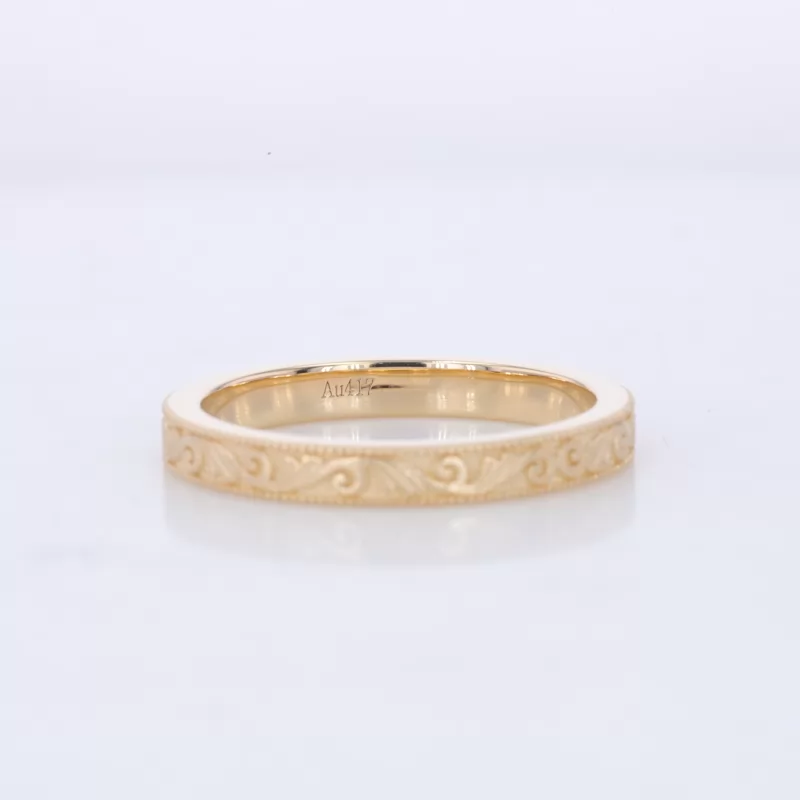 10K Yellow Gold Vintage Script Ring