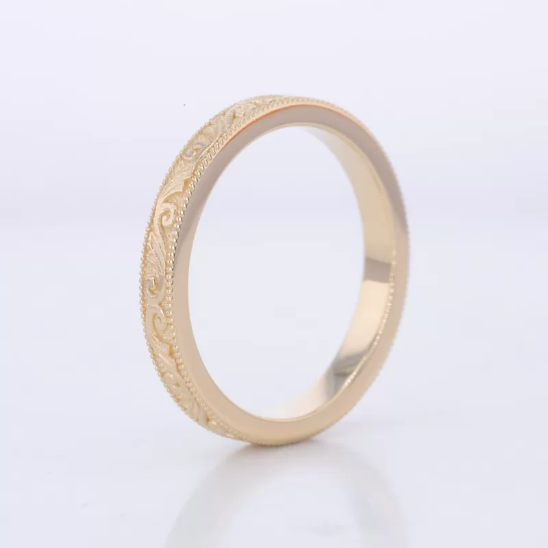 10K Yellow Gold Vintage Script Ring