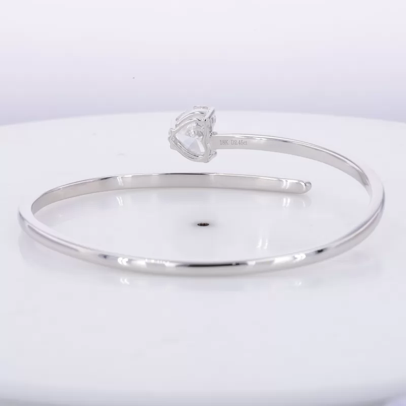 8.4×9.32mm Heart Cut Lab Grown Diamond 18K White Gold Diamond Bracelet