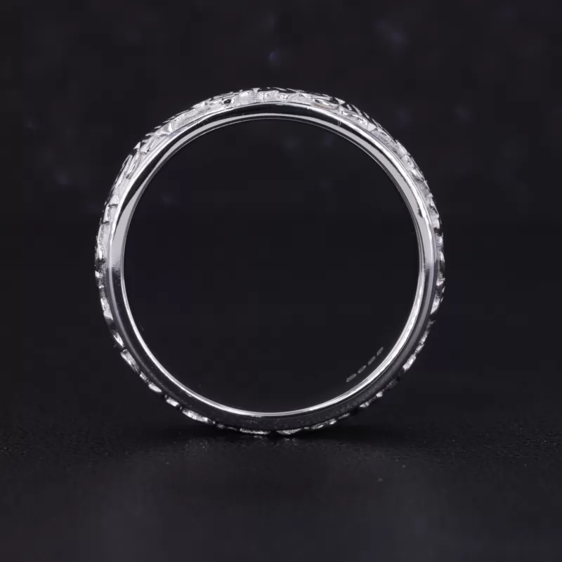 S925 Sterling Silver Vintage Script Ring