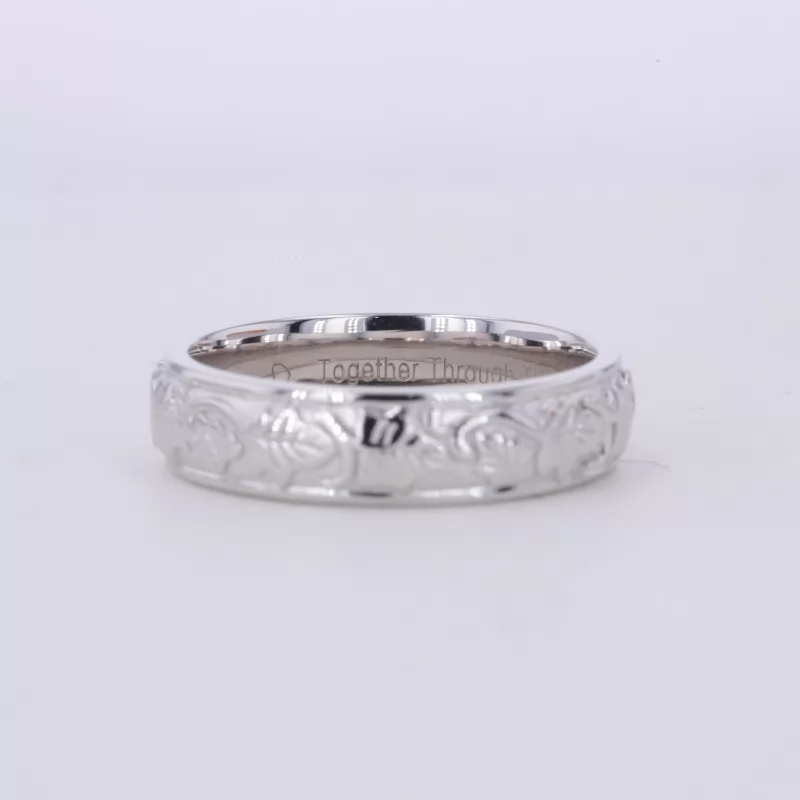 S925 Sterling Silver Vintage Script Ring