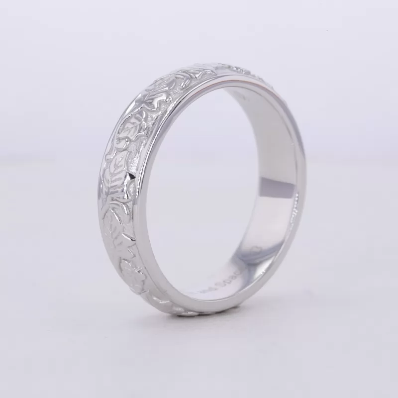 S925 Sterling Silver Vintage Script Ring