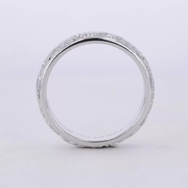 S925 Sterling Silver Vintage Script Ring