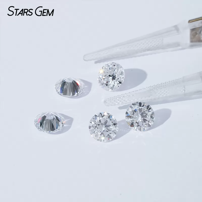 0.3ct to 2.0ct Round Shape CVD HPHT Lab Grown Diamond