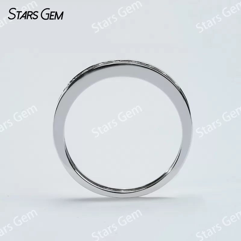 2mm Round Brilliant Cut Moissanite S925 Sterling Silver Diamond Eternity Ring