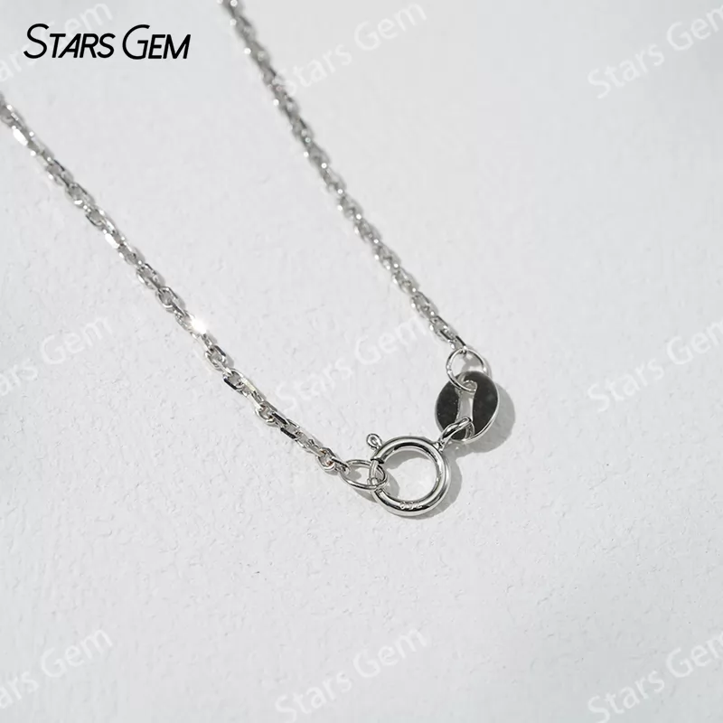 18K Solid Gold 6.45mm Round Brilliant Cut DEF VS Lab Grown Diamond Pendant Necklace