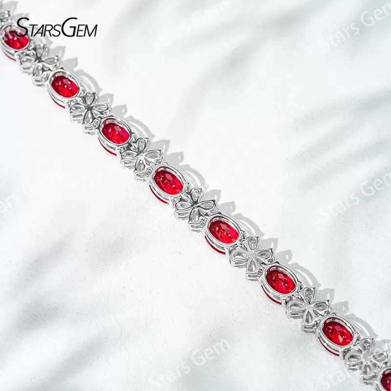 2.5x4mm Pear Cut Lab Diamond with Oval Cut Lab Emerald Sapphire Ruby 18K Solid Gold Bangles Bracelets