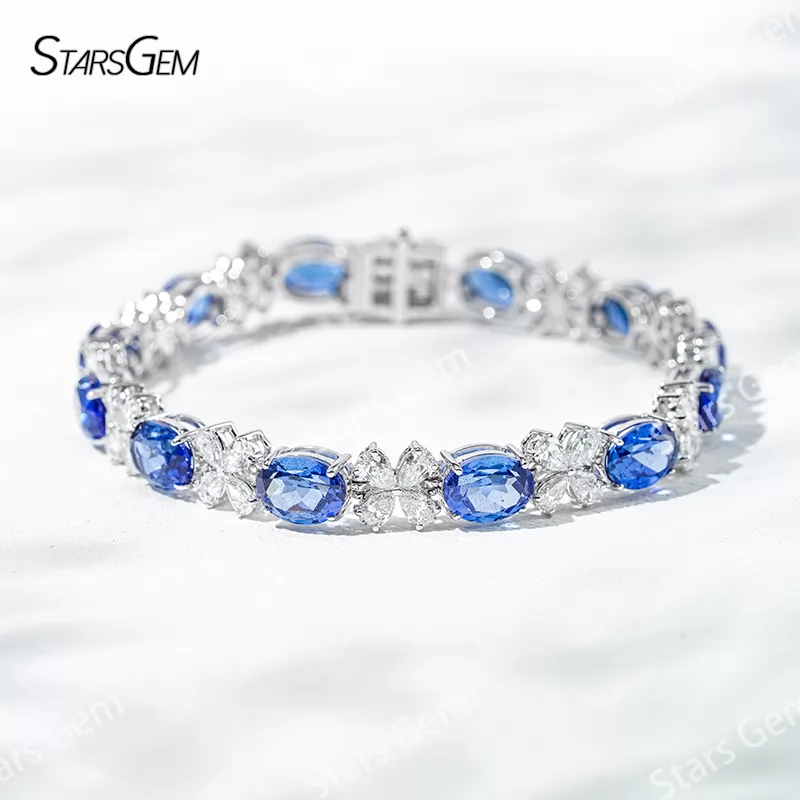 2.5x4mm Pear Cut Lab Diamond with Oval Cut Lab Emerald Sapphire Ruby 18K Solid Gold Bangles Bracelets