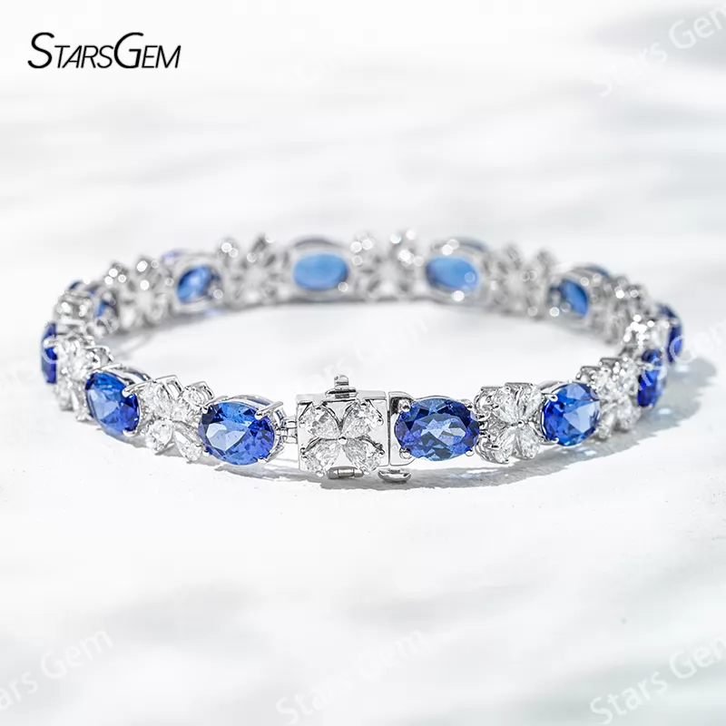 2.5x4mm Pear Cut Lab Diamond with Oval Cut Lab Emerald Sapphire Ruby 18K Solid Gold Bangles Bracelets