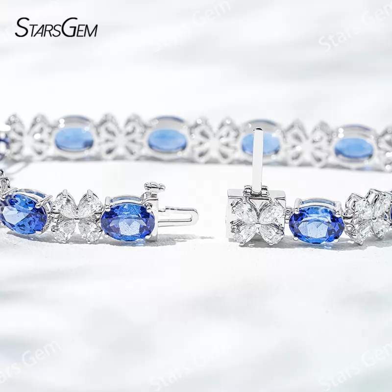 2.5x4mm Pear Cut Lab Diamond with Oval Cut Lab Emerald Sapphire Ruby 18K Solid Gold Bangles Bracelets