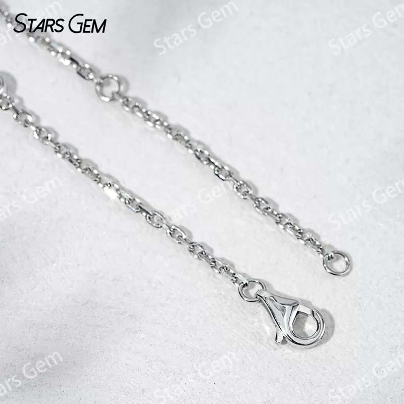 18K White Gold Bracelets Bangles Flower Set 4x2.5mm Pear Cut Lab Grown Diamond Bracelet