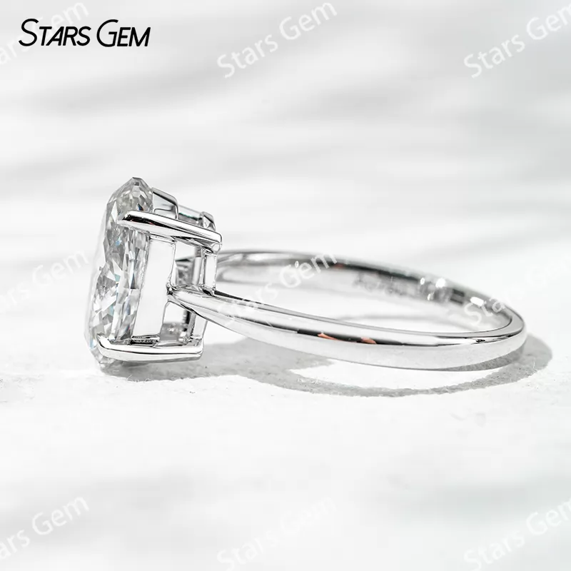 4 Prongs Basket Set 2.72ct Oval Cut Lab Diamond 18K White Gold Solitaire Engagement Ring