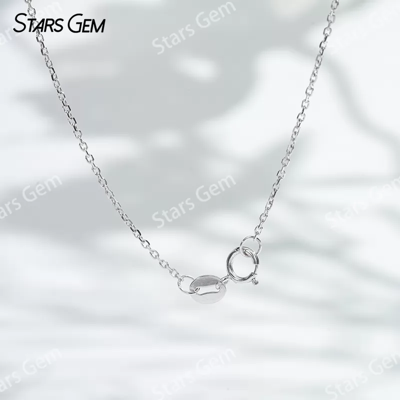 Lock with my Heart 18K White Gold Necklace DEF VS Lab Grown Diamond Pendant