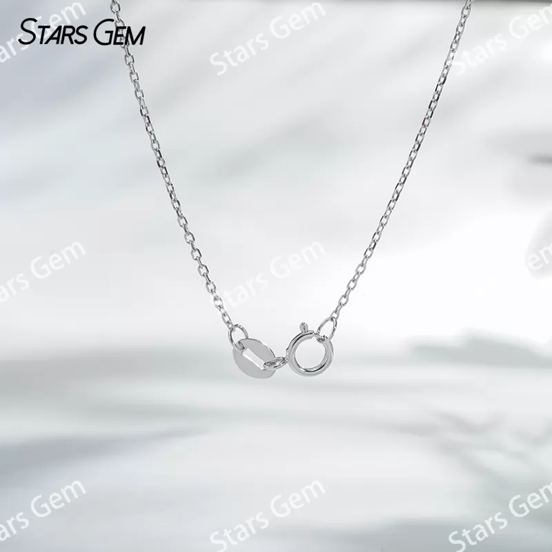 0.35ct 4.5mm DEF VS Lab Grown Diamond Pendant Necklace 18K White Gold Necklaces