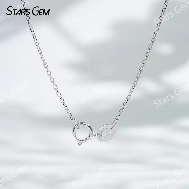18K White Gold 3.2mm DEF VS Round Brilliant Cut Lab Grown Diamond Pendant Necklace