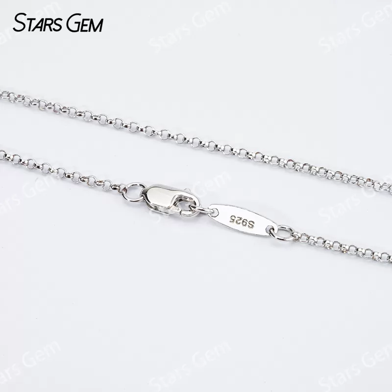 5.5×5.5mm Princess Cut Moissanite S925 Sterling Silver Diamond Pendant Necklace