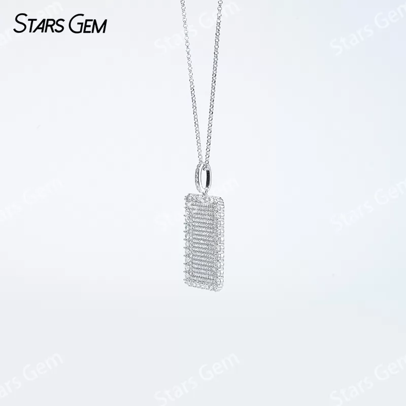 1.1mm & 1.3mm & 2.5mm Round Brilliant Cut Moissanite S925 Sterling Silver Diamond Pendant Necklace
