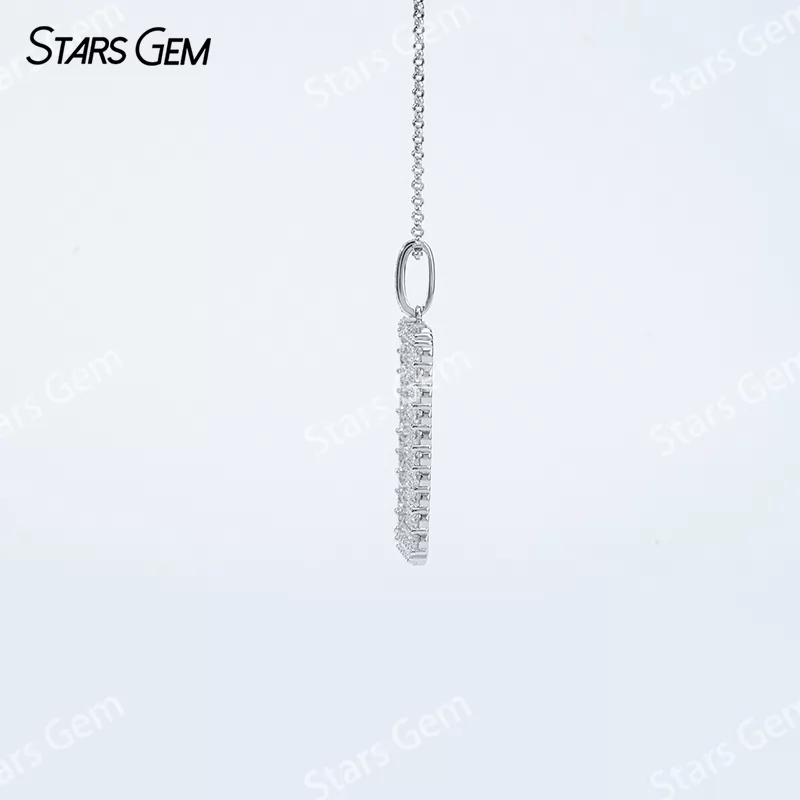 1.1mm & 1.3mm & 2.5mm Round Brilliant Cut Moissanite S925 Sterling Silver Diamond Pendant Necklace
