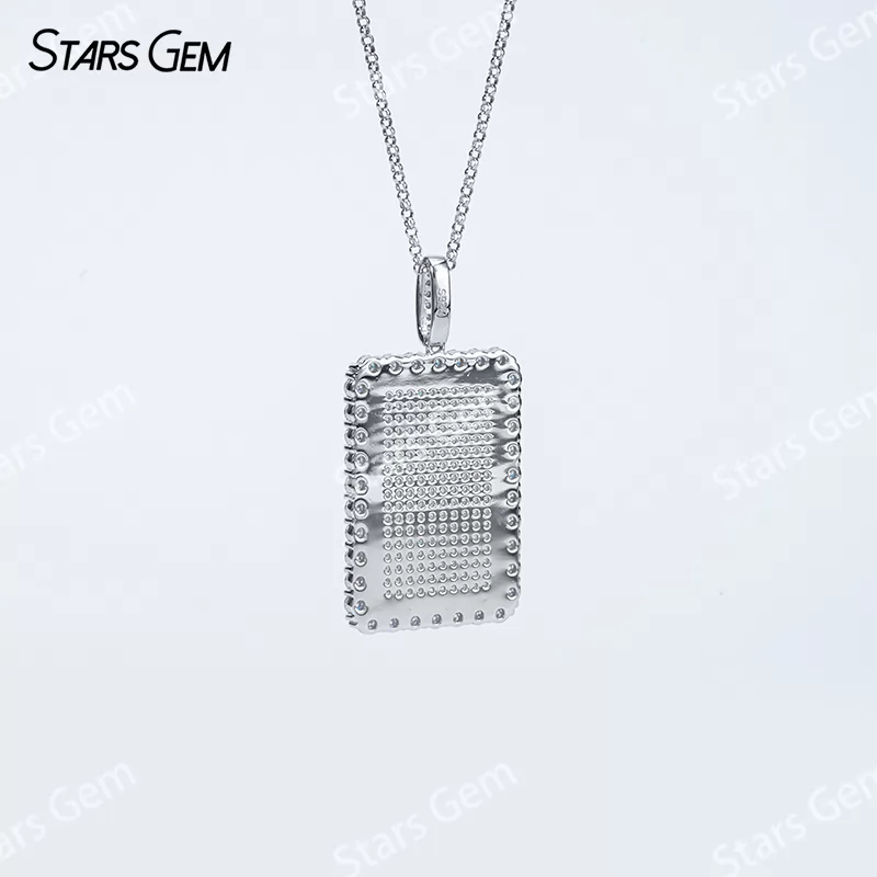 1.1mm & 1.3mm & 2.5mm Round Brilliant Cut Moissanite S925 Sterling Silver Diamond Pendant Necklace