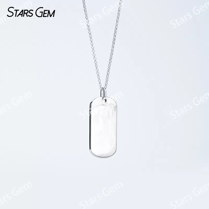 0.7mm & 1mm Round Brilliant Cut Moissanite S925 Sterling Silver Diamond Pendant Necklace