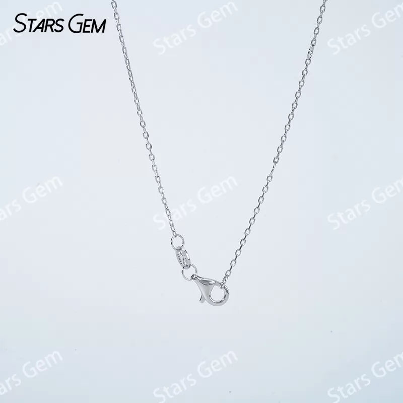 6×6mm Princess Cut Moissanite S925 Sterling Silver Diamond Pendant Necklace