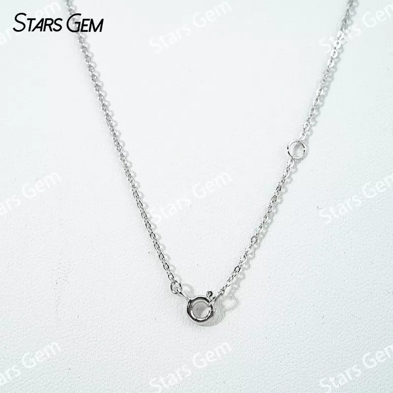 8×8mm Heart Cut Moissanite S925 Sterling Silver Diamond Pendant Necklace