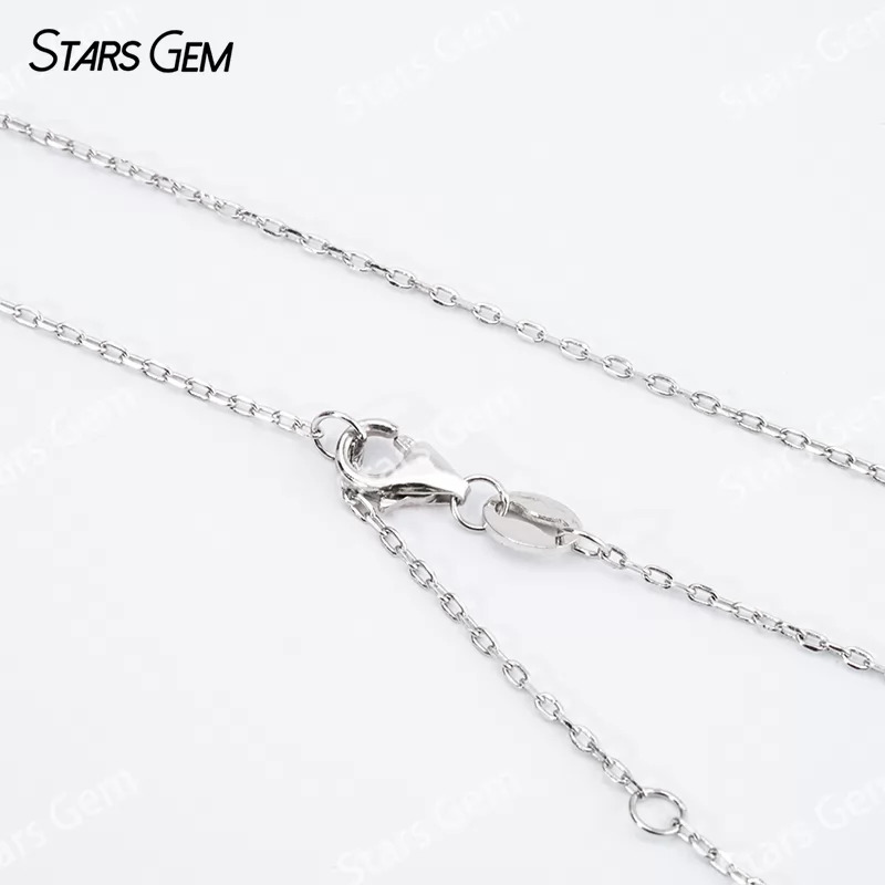 2.5mm & 2.7mm & 2.9mm Round Brilliant Cut Moissanite S925 Sterling Silver Diamond Pendant Necklace