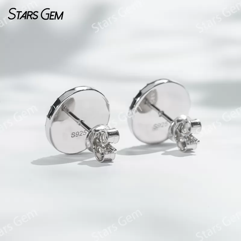 1.4mm Round Brilliant Cut Moissanite S925 Sterling Silver Diamond Stud Earrings