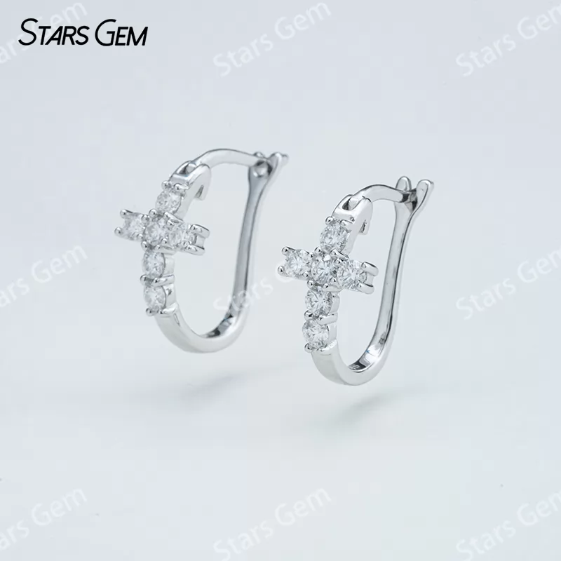 2.5mm Round Brilliant Cut Moissanite S925 Sterling Silver Diamond Earrings