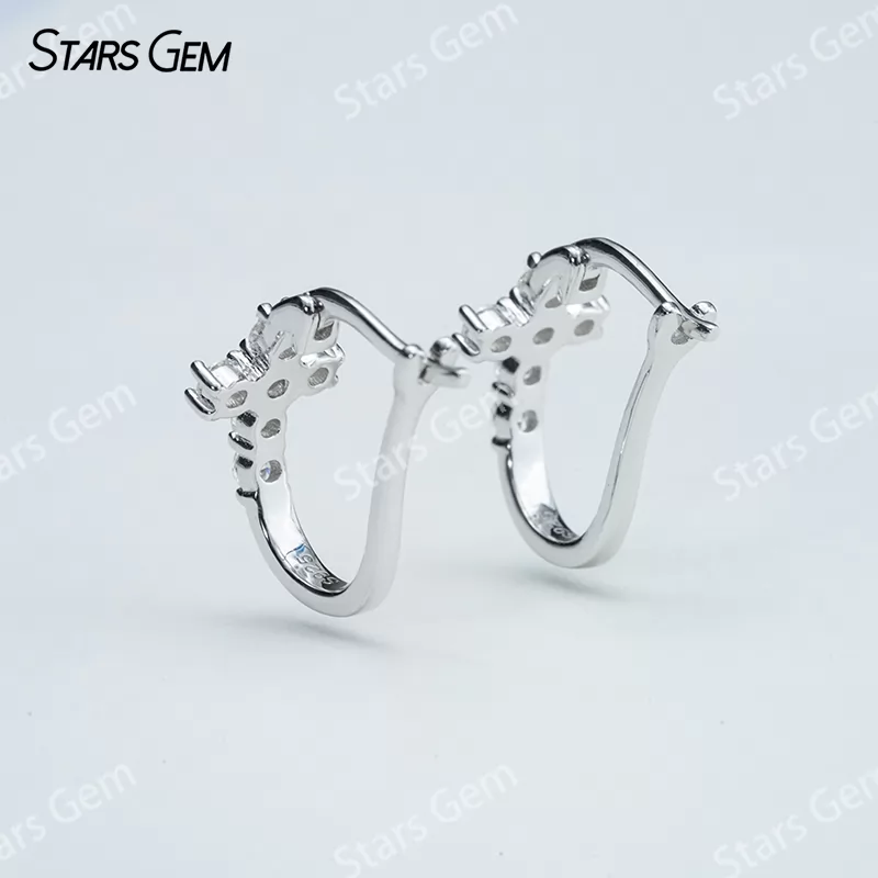 2.5mm Round Brilliant Cut Moissanite S925 Sterling Silver Diamond Earrings
