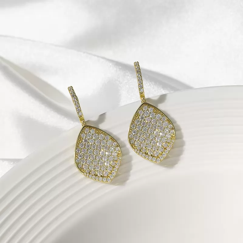 2mm Round Brilliant Cut Moissanite S925 Sterling Silver Diamond Earrings