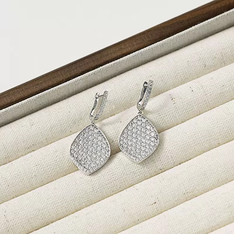 2mm Round Brilliant Cut Moissanite S925 Sterling Silver Diamond Earrings