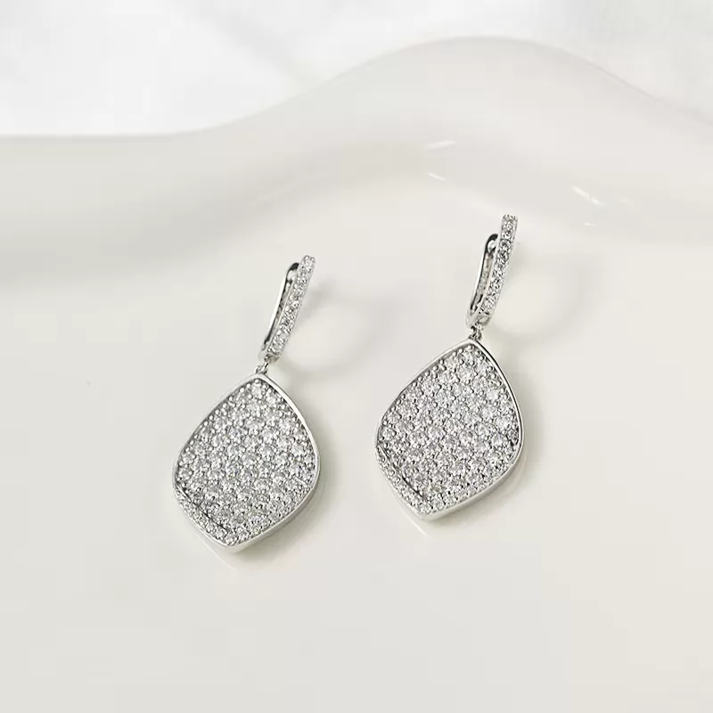 2mm Round Brilliant Cut Moissanite S925 Sterling Silver Diamond Earrings