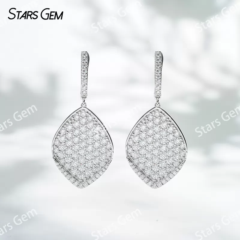 2mm Round Brilliant Cut Moissanite S925 Sterling Silver Diamond Earrings