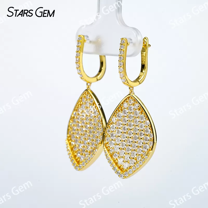 2mm Round Brilliant Cut Moissanite S925 Sterling Silver Diamond Earrings